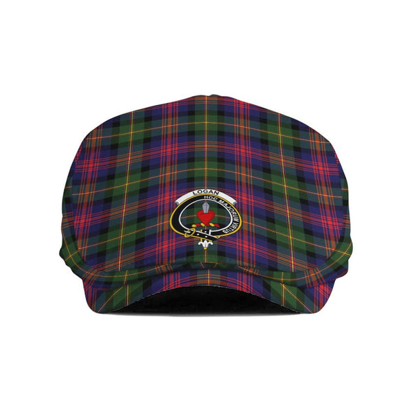 Scottish Logan Clan Crest Tartan Flat Cap Tartan Plaid 1