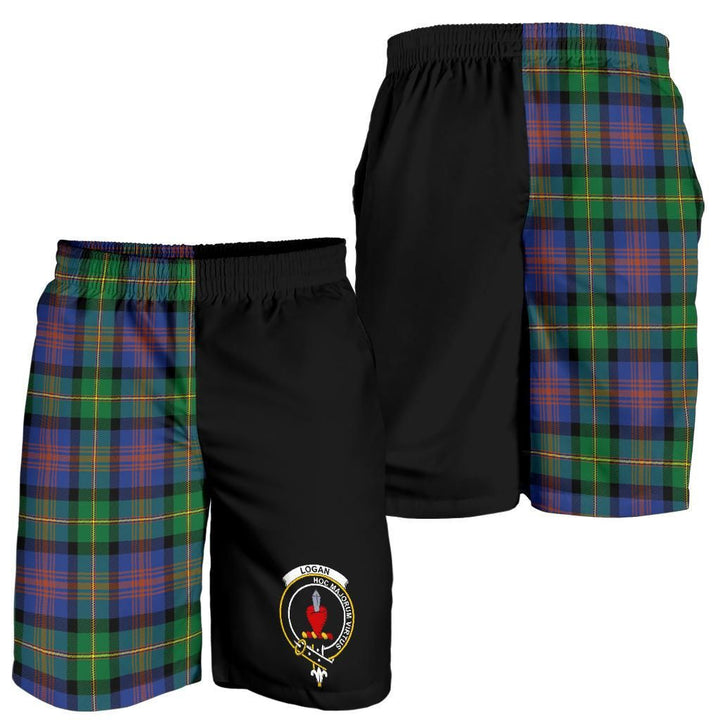 Scottish Logan Clan Crest Tartan Half of Me Men's Shorts