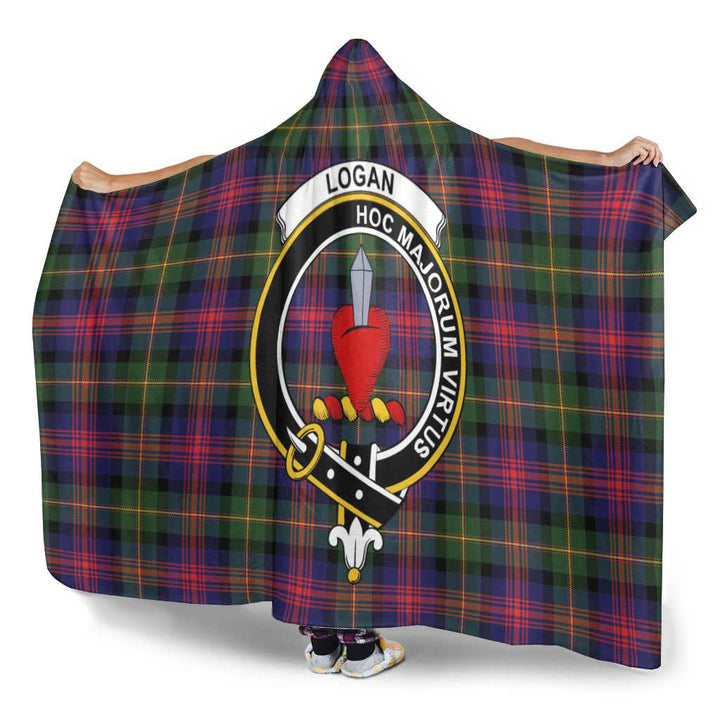 Scottish Logan Clan Crest Tartan Hooded Blanket Tartan Plaid 3