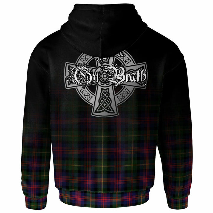 Scottish Logan Clan Crest Tartan Hoodie - Alba Gu Brath Family Crest Celtic Inspired Back Side Tartan Plaid