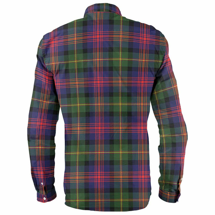 Scottish Logan Clan Crest Tartan Long Sleeve Shirt Back Side Tartan Plaid