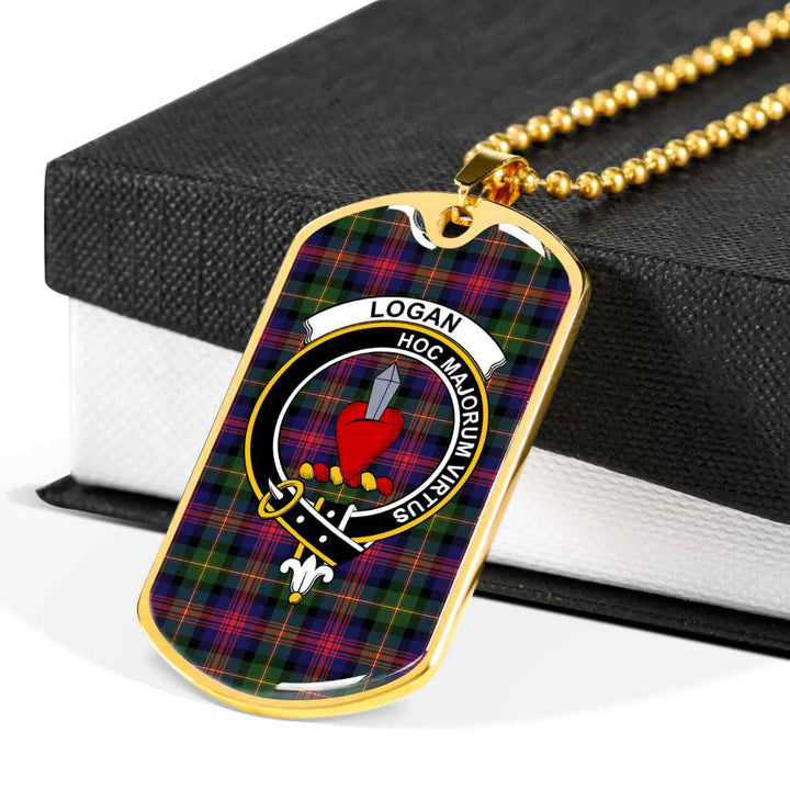 Scottish Logan Clan Crest Tartan Military Dog Tag Necklace Tartan Plaid 6