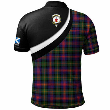 Scottish Logan Clan Crest Tartan Polo Shirt - Scotland Forever Style Back Side Tartan Plaid