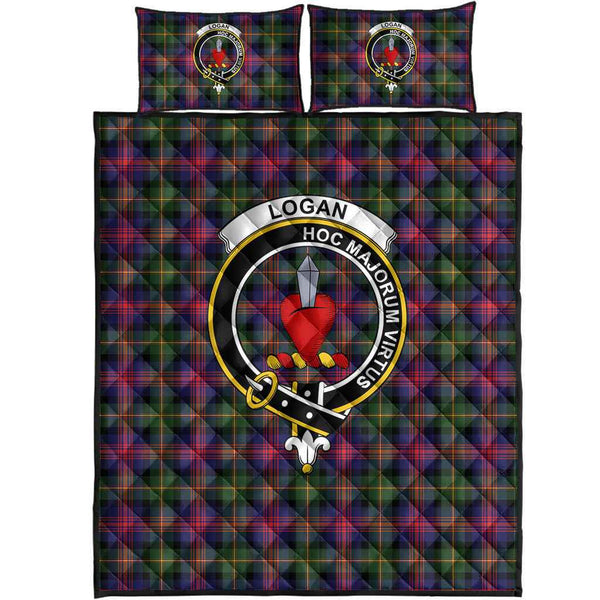 Scottish Logan Clan Crest Tartan Quilt Bed Set Tartan Plaid 1