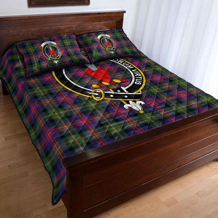 Scottish Logan Clan Crest Tartan Quilt Bed Set Tartan Plaid 4