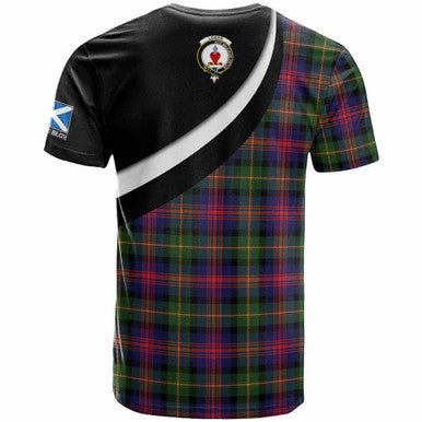 Scottish Logan Clan Crest Tartan T-Shirt - Scotland Forever Style Back Side Tartan Plaid