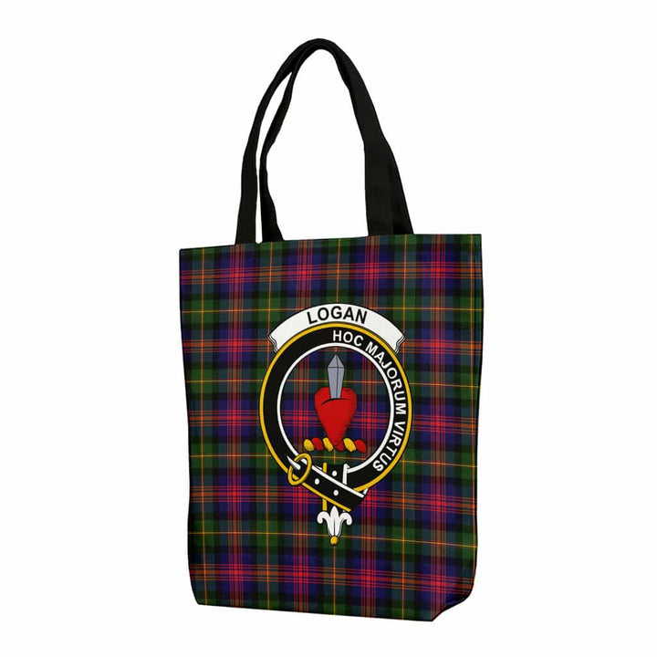 Scottish Logan Clan Crest Tartan Canvas Bag With Shoulder Strap Tartan Plaid 1