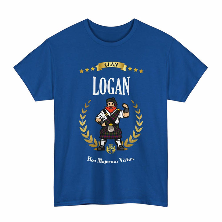 Scottish Logan Clan Tartan T-Shirt - Motto Scotsman Tartan Plaid Royal Color