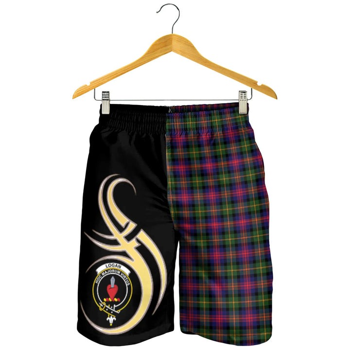Scottish Logan Modern Clan Crest Tartan Believe in Me Men's Shorts