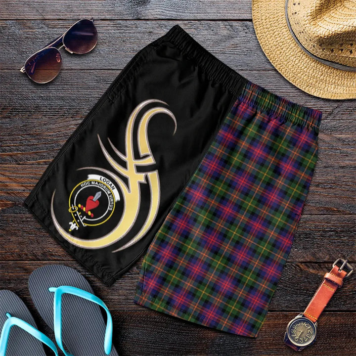 Scottish Logan Modern Clan Crest Tartan Believe in Me Men's Shorts