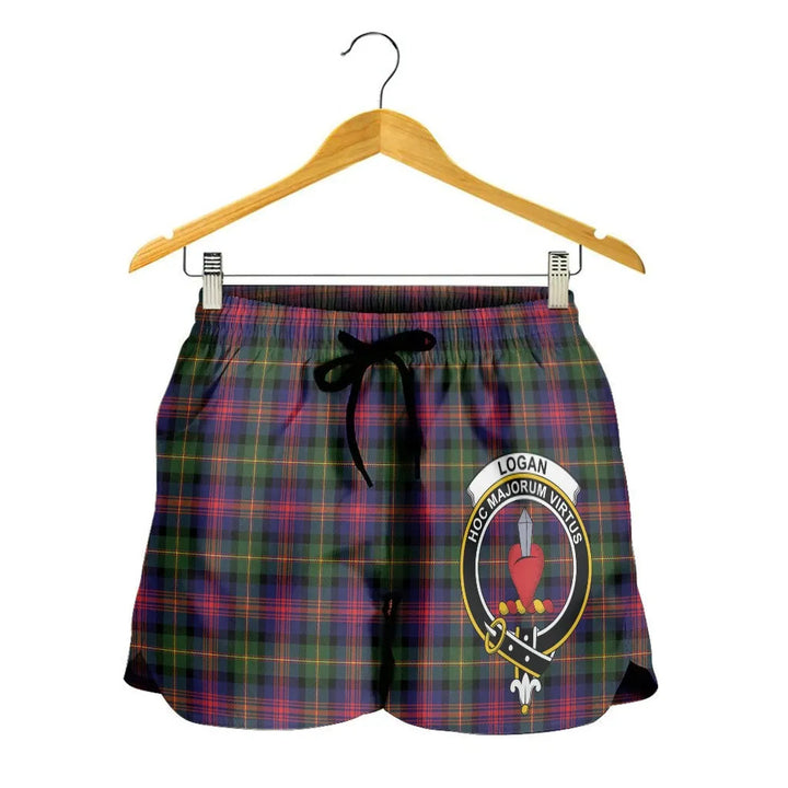 Scottish Logan Modern Clan Crest Tartan Women Shorts