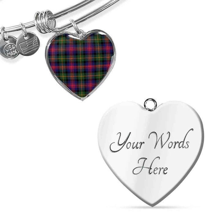 Scottish Logan Modern Clan Tartan Bangle Heart Tartan Plaid 3