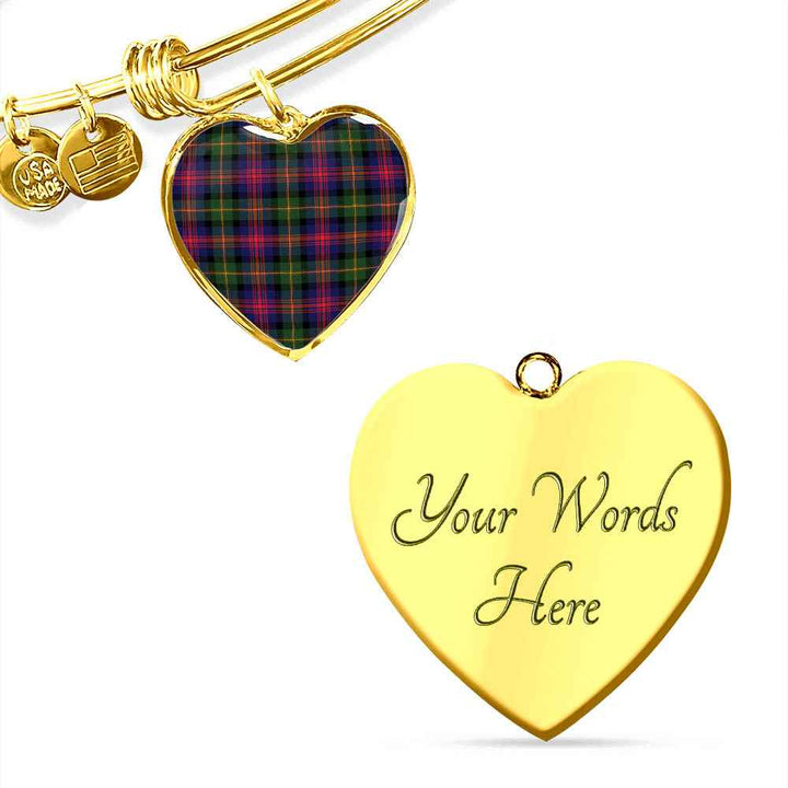 Scottish Logan Modern Clan Tartan Bangle Heart Tartan Plaid 4