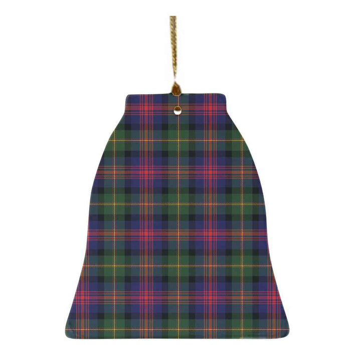 Scottish Logan Modern Clan Tartan Ceramic Ornament Bell Shape Tartan Plaid
