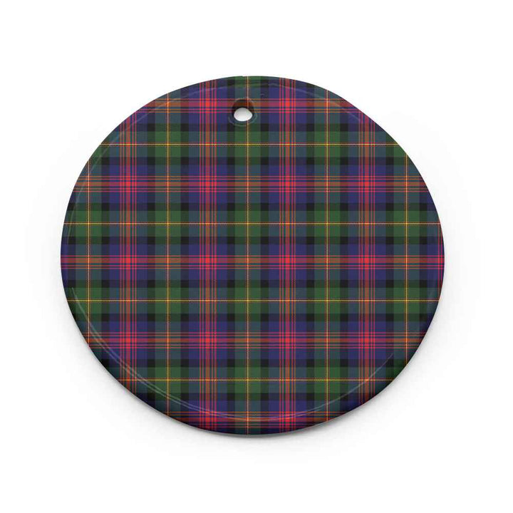 Scottish Logan Modern Clan Tartan Ceramic Ornament Circle Shape Tartan Plaid