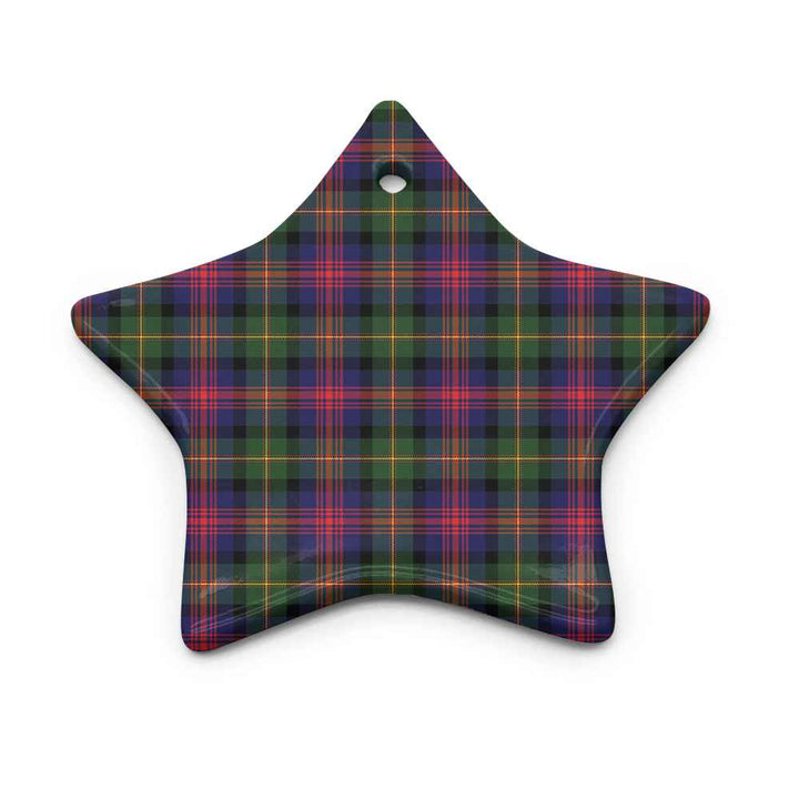 Scottish Logan Modern Clan Tartan Ceramic Ornament Star Shape Tartan Plaid
