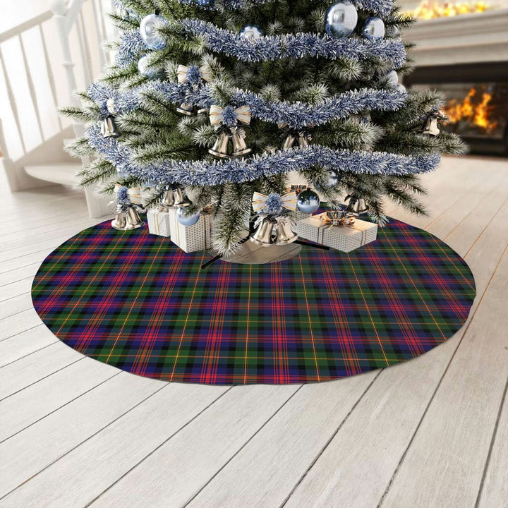 Scottish Logan Modern Clan Tartan Christmas Tree Skirt No Tassels 3 Tartan Plaid