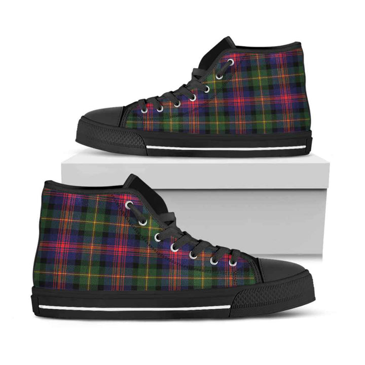 Scottish Logan Modern Clan Tartan High Top Shoes Black Sole Tartan Plaid