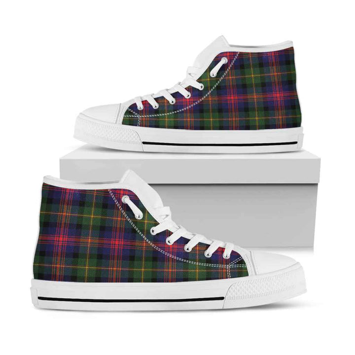 Scottish Logan Modern Clan Tartan High Top Shoes White Sole Tartan Plaid