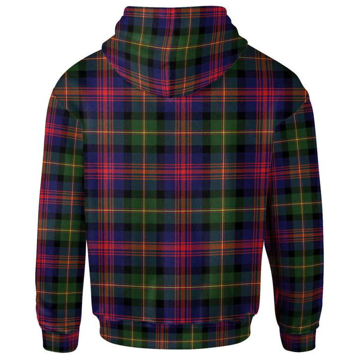Scottish Logan Modern Clan Tartan Hoodie Back Side Tartan Plaid
