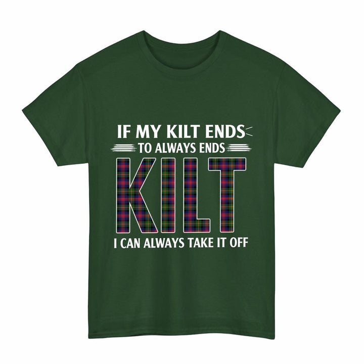 Scottish Logan Modern Clan Tartan Kilt Pride T-Shirt Tartan Plaid Forest Green Color