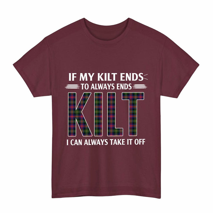 Scottish Logan Modern Clan Tartan Kilt Pride T-Shirt Tartan Plaid Maroon Color