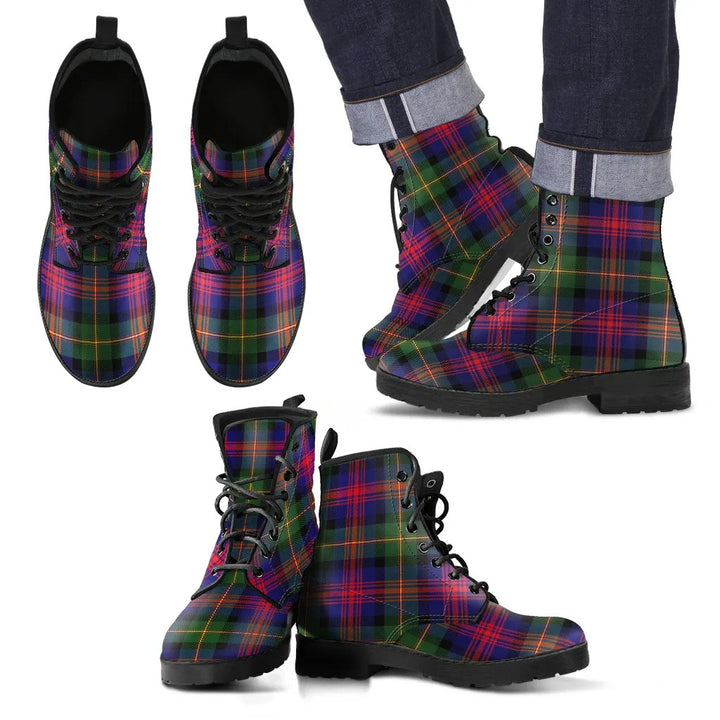 Scottish Logan Modern Clan Tartan Leather Boots