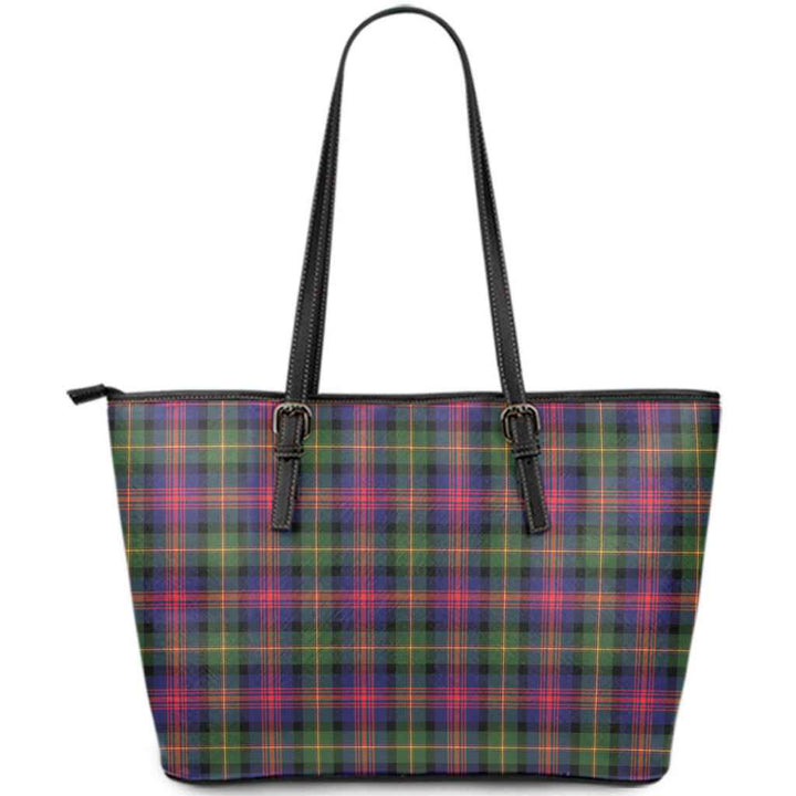 Scottish Logan Modern Clan Tartan Leather Tote Tartan Plaid