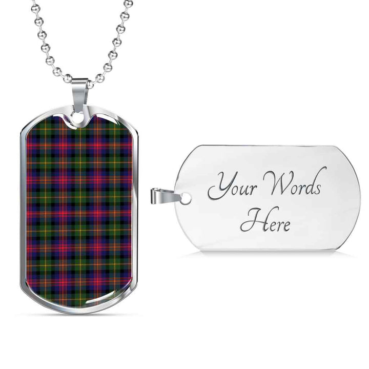 Scottish Logan Modern Clan Tartan Military Dog Tag Necklace Tartan Plaid 3