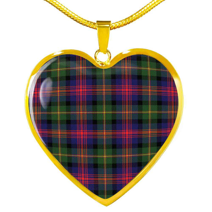Scottish Logan Modern Clan Tartan Necklace Heart Tartan Plaid 2