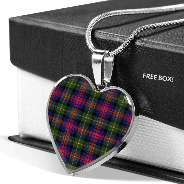 Scottish Logan Modern Clan Tartan Necklace Heart Tartan Plaid 5