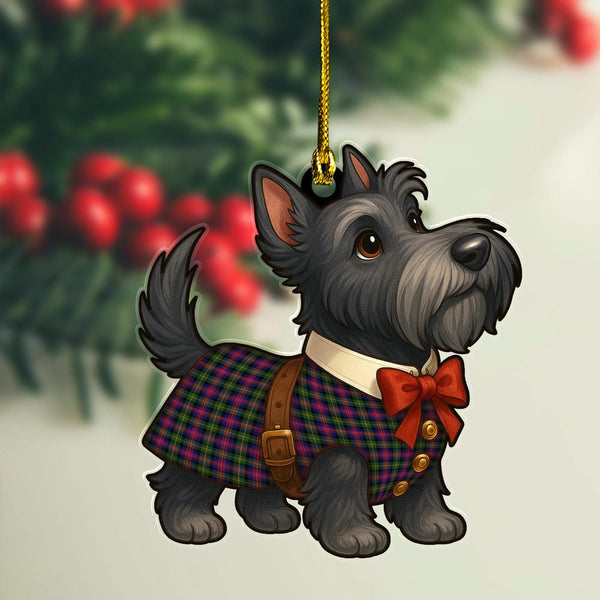 Scottish Logan Modern Clan Tartan Ornament Scottie Dog Tartan Plaid