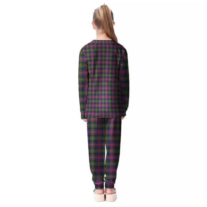 Scottish Logan Modern Clan Tartan Pajama Set Kid Back Side Tartan Plaid