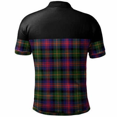 Scottish Logan Modern Clan Tartan Polo Shirt - Horizontal Style Back Side Tartan Plaid
