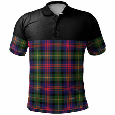 Scottish Logan Modern Clan Tartan Polo Shirt - Horizontal Style Front Side Tartan Plaid