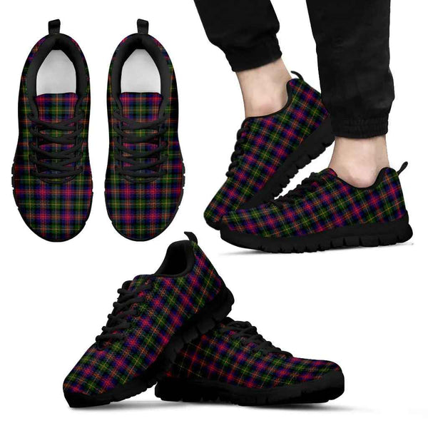 Scottish Logan Modern Clan Tartan Sneakers Black Sole Tartan Plaid