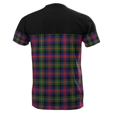 Scottish Logan Modern Clan Tartan T-Shirt Horizontal Style Back Side Tartan Plaid