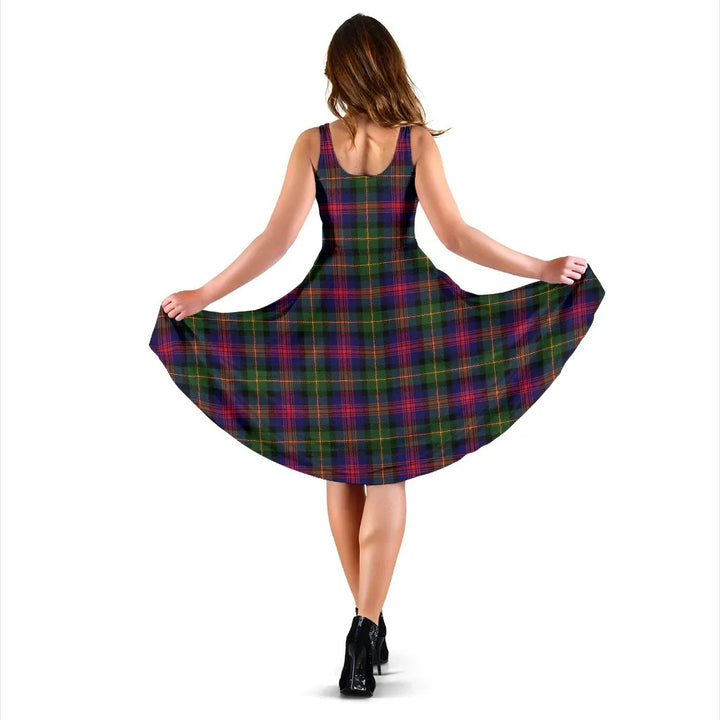 Scottish Logan Modern Clan Tartan Women Midi Dress