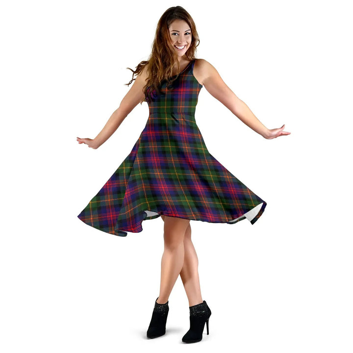 Scottish Logan Modern Clan Tartan Women Midi Dress