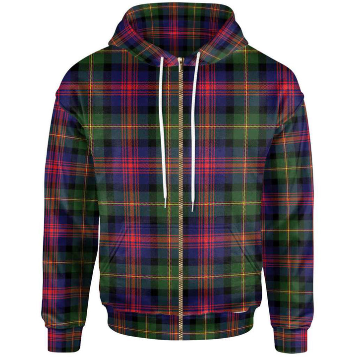 Scottish Logan Modern Clan Tartan Hoodie Zip Tartan Plaid