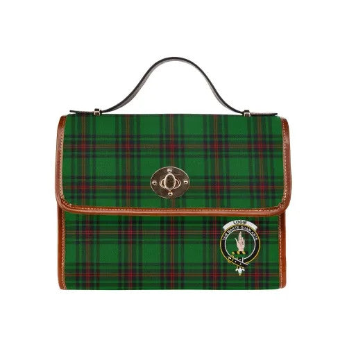 Scottish Logie Clan Crest Tartan Waterproof Canvas Bag Tartan Plaid 1