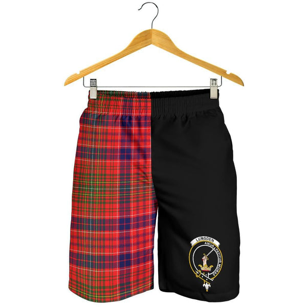 Scottish Lumsden Clan Crest Tartan Half of Me Men's Shorts