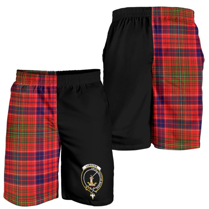 Scottish Lumsden Clan Crest Tartan Half of Me Men's Shorts
