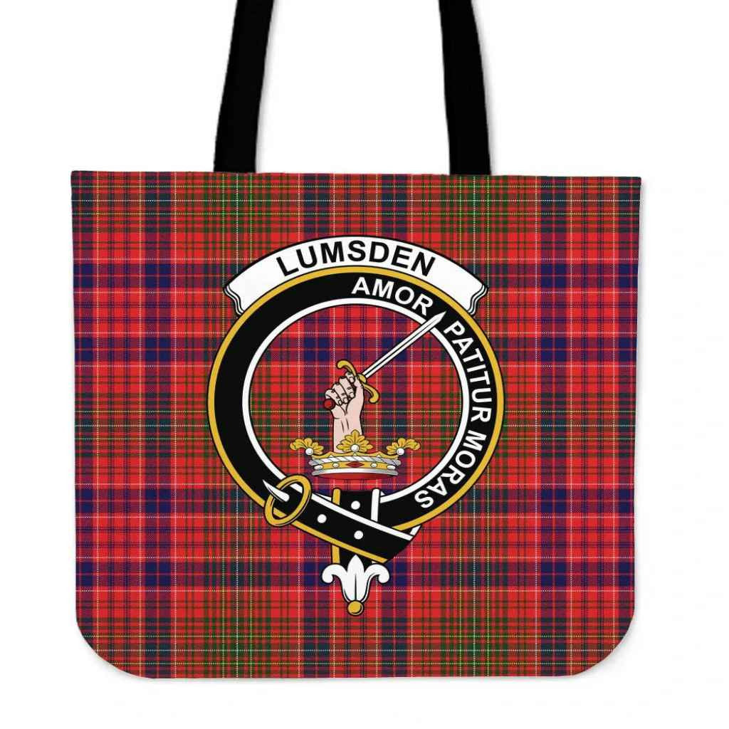 Scottish Lumsden Modern Clan Crest Tartan Tote Bag – Tartan Plaid