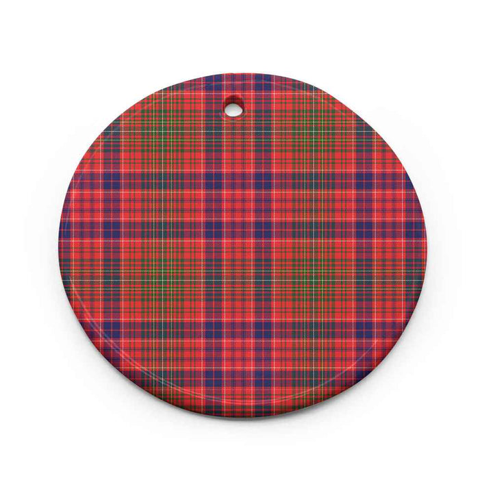 Scottish Lumsden Modern Clan Tartan Ceramic Ornament Circle Shape Tartan Plaid