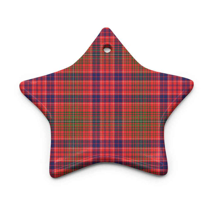 Scottish Lumsden Modern Clan Tartan Ceramic Ornament Star Shape Tartan Plaid