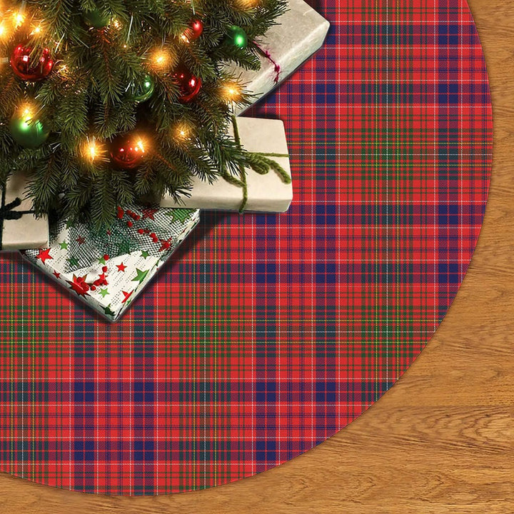 Scottish Lumsden Modern Clan Tartan Christmas Tree Skirt No Tassels 2 Tartan Plaid