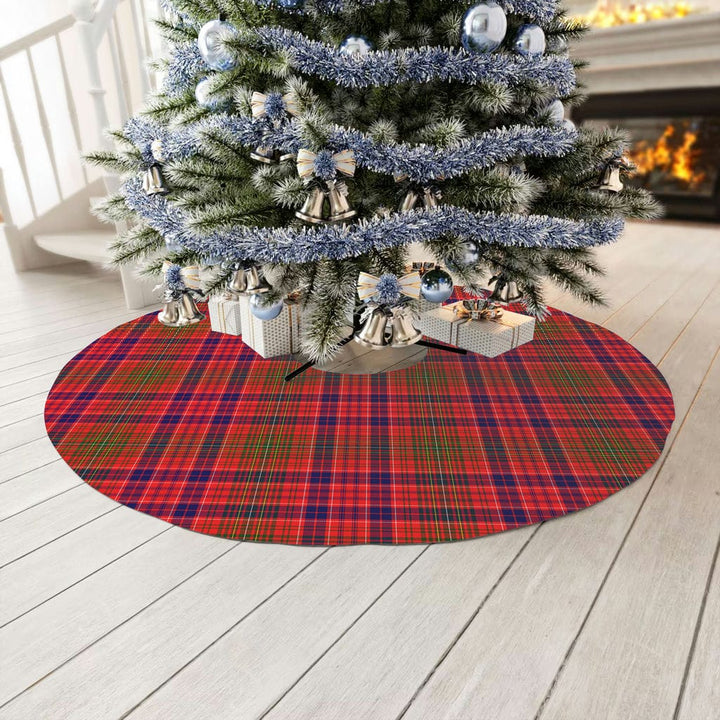 Scottish Lumsden Modern Clan Tartan Christmas Tree Skirt No Tassels 3 Tartan Plaid