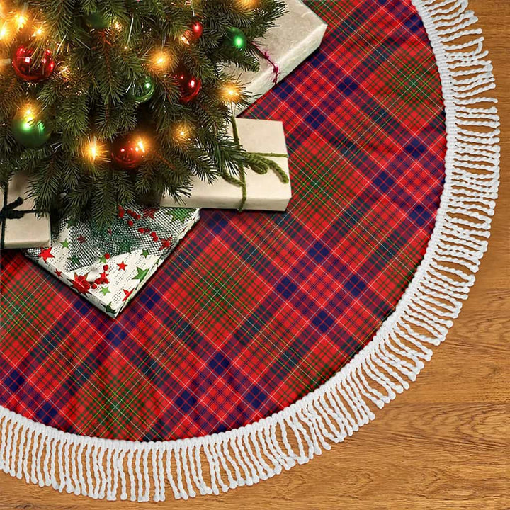 Scottish Lumsden Modern Clan Tartan Christmas Tree Skirt Tassels 2 Tartan Plaid