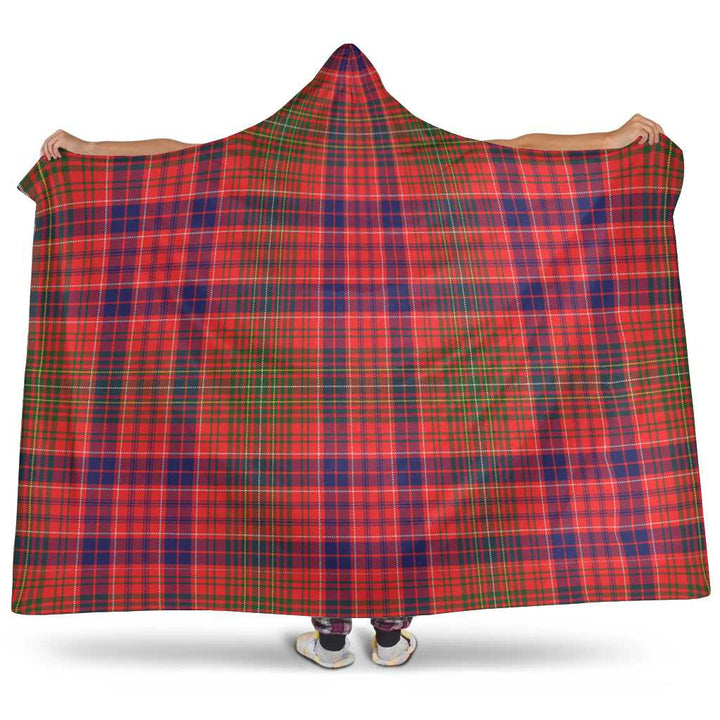 Scottish Lumsden Modern Clan Tartan Hooded Blanket Tartan Plaid 1